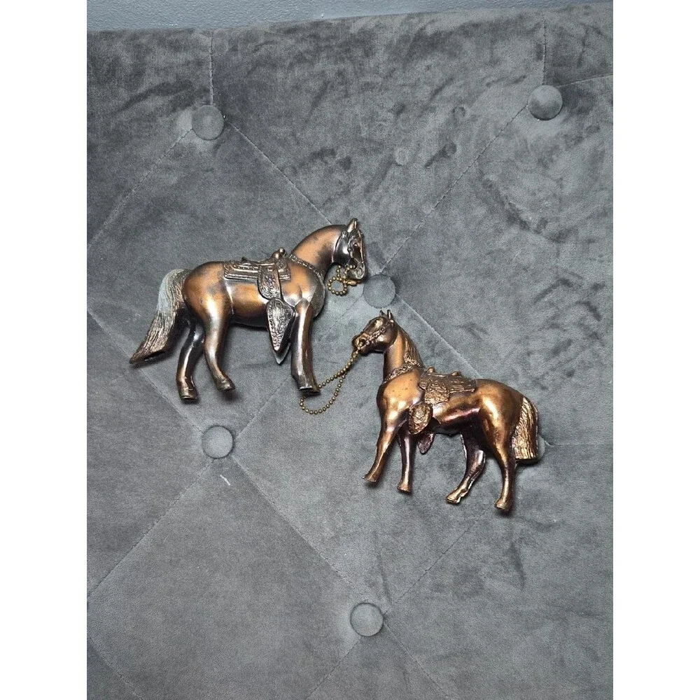 Bronze Horse Wall Decor Pair – Elegant Bronze Finish